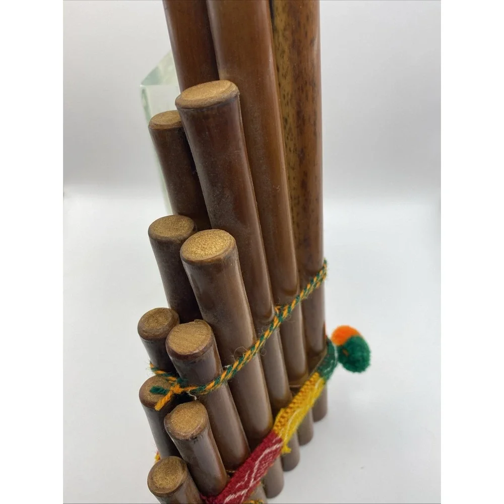 Bamboo Pan Flute Key G Soprano, Lacquered, Lightweight, 12